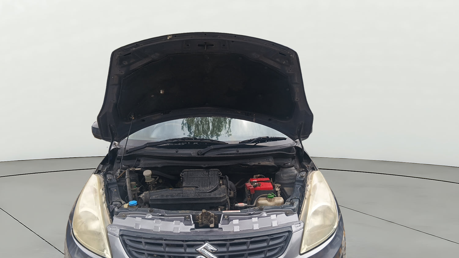 Used 2013 Maruti Suzuki Swift Dzire LXI Petrol Manual engine ENGINE & BONNET OPEN FRONT VIEW
