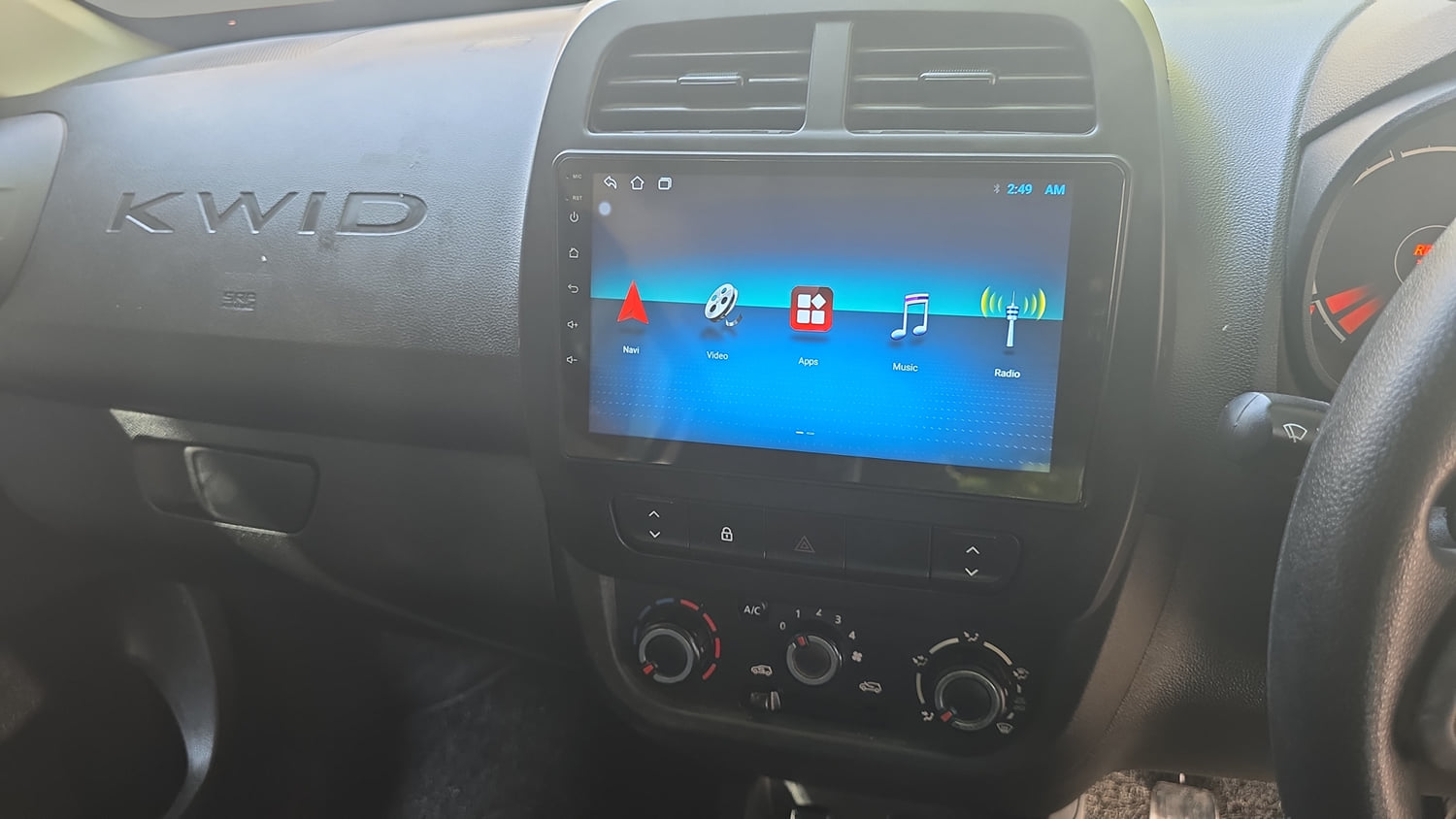 Used 2022 Renault Kwid RXL (O) 0.8 Petrol Manual interior MUSIC SYSTEM & AC CONTROL VIEW