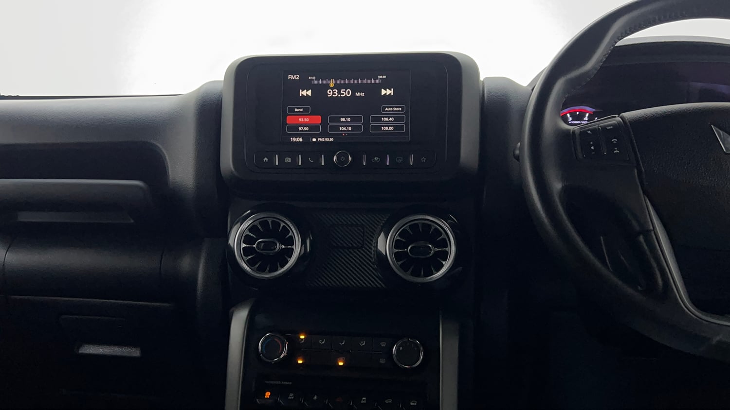 Used 2024 Mahindra Thar LX Hard Top Petrol AT RWD Petrol Automatic interior MUSIC SYSTEM & AC CONTROL VIEW