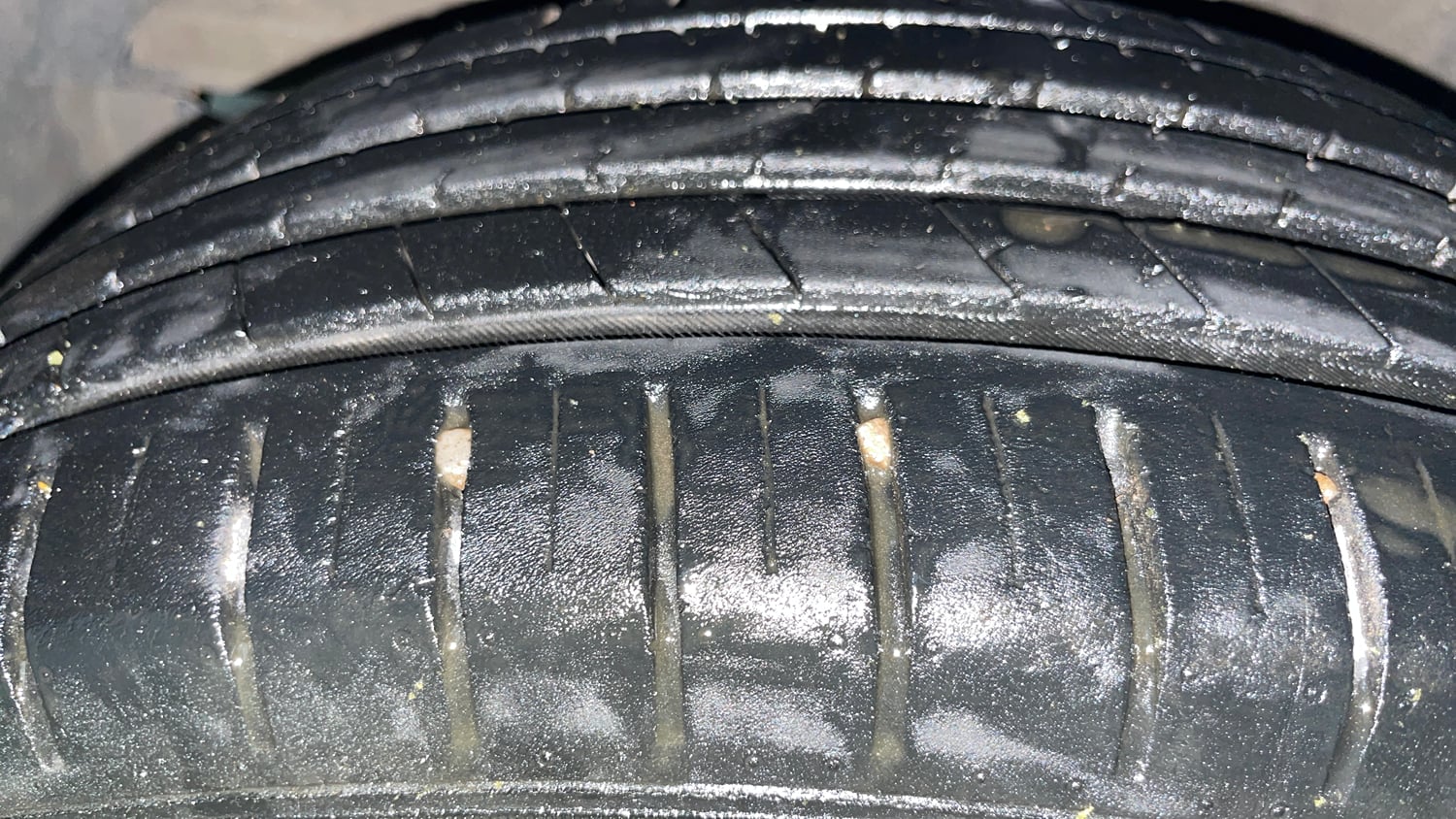 Used 2021 Maruti Suzuki Baleno Zeta Petrol Manual tyres LEFT FRONT TYRE TREAD VIEW
