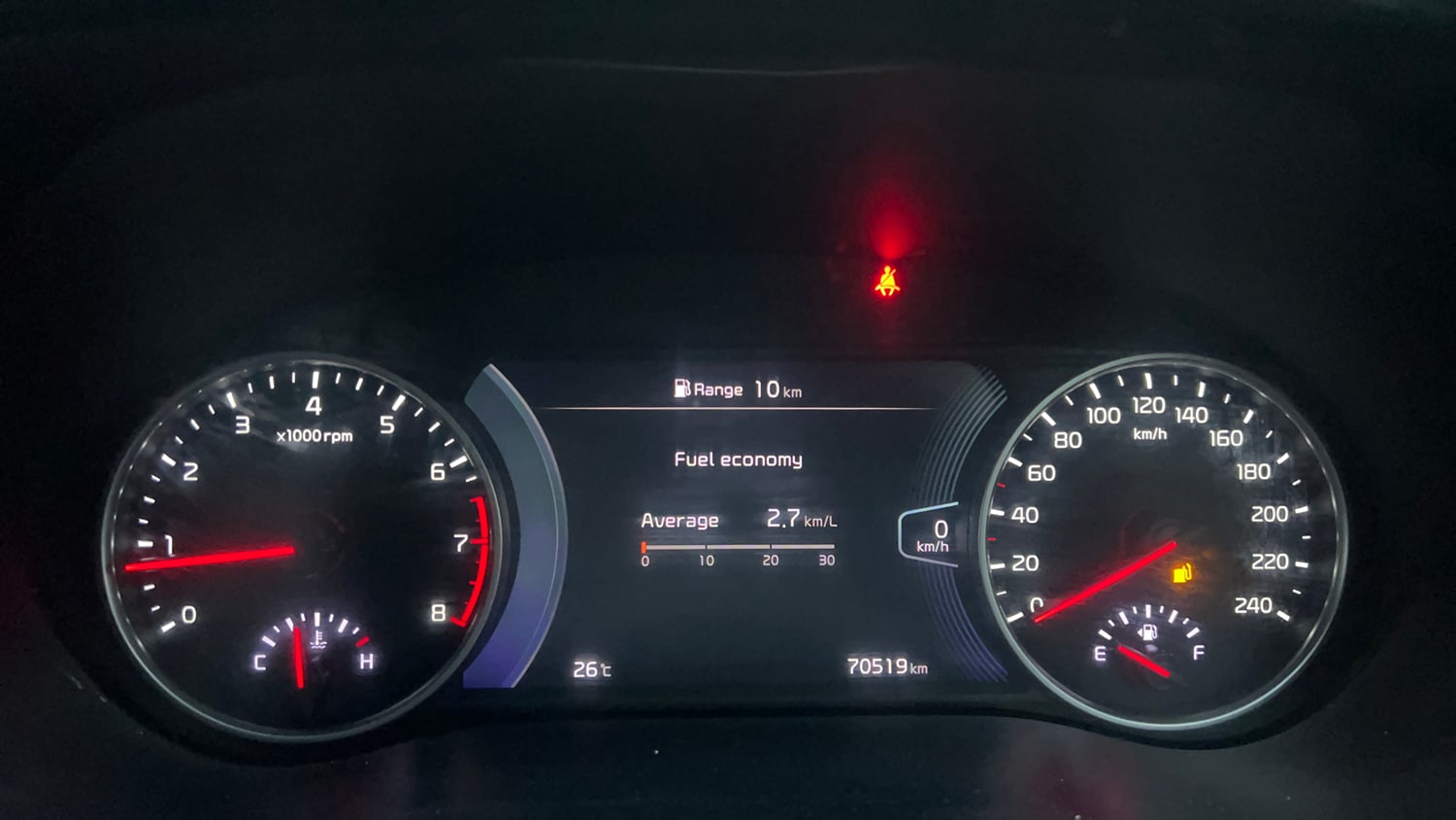 Used 2020 Kia Seltos GTX Plus 1.4 Petrol Manual interior CLUSTERMETER VIEW