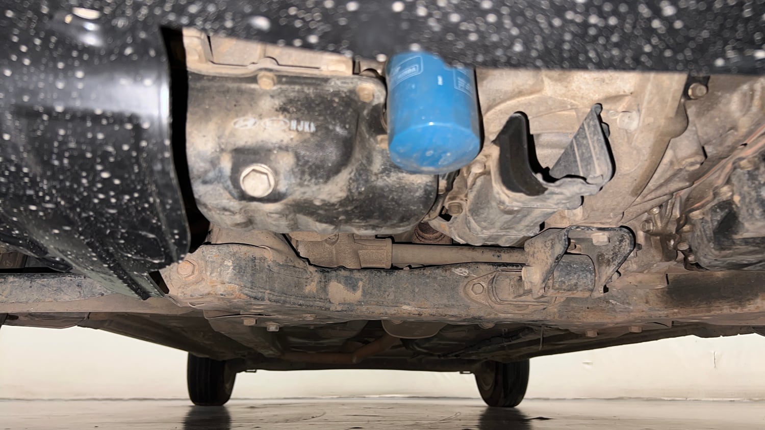 Used 2018 Hyundai Grand i10 Magna AT 1.2 Kappa VTVT Petrol Automatic extra FRONT LEFT UNDERBODY VIEW