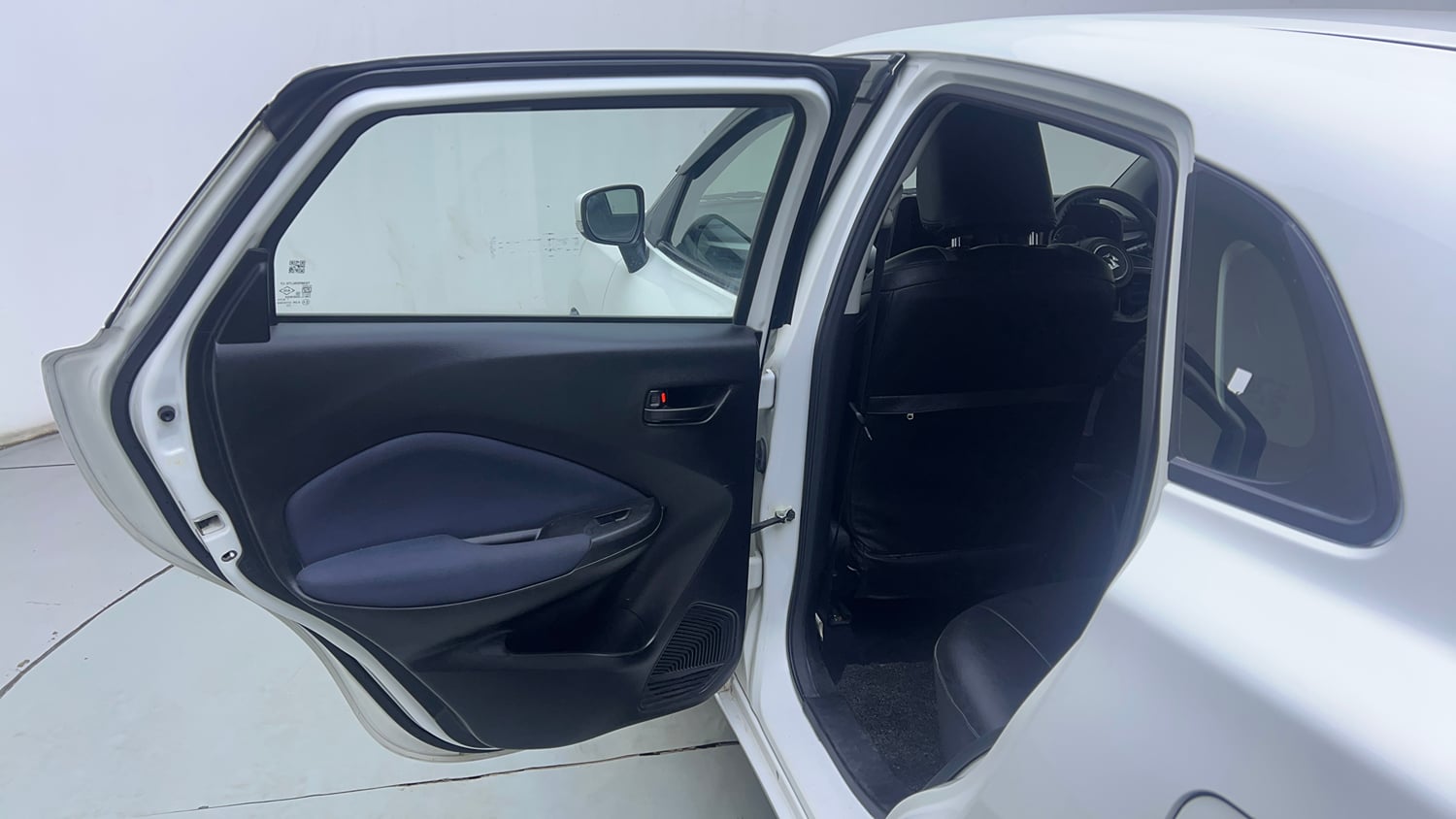 Used 2022 Maruti Suzuki Baleno Delta Petrol Manual interior LEFT REAR DOOR OPEN VIEW