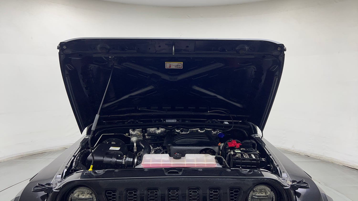 Used 2024 Mahindra Thar LX Hard Top Petrol AT RWD Petrol Automatic engine ENGINE & BONNET OPEN FRONT VIEW