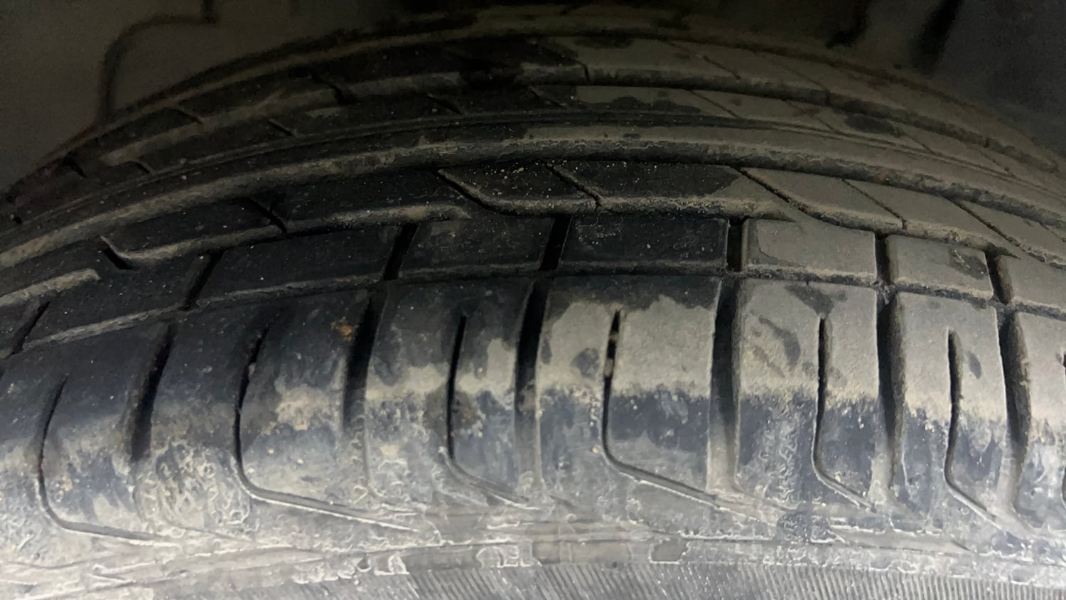 Used 2025 Tata Nexon Creative 1.2 Revotron Petrol 6MT Petrol Manual tyres LEFT FRONT TYRE TREAD VIEW