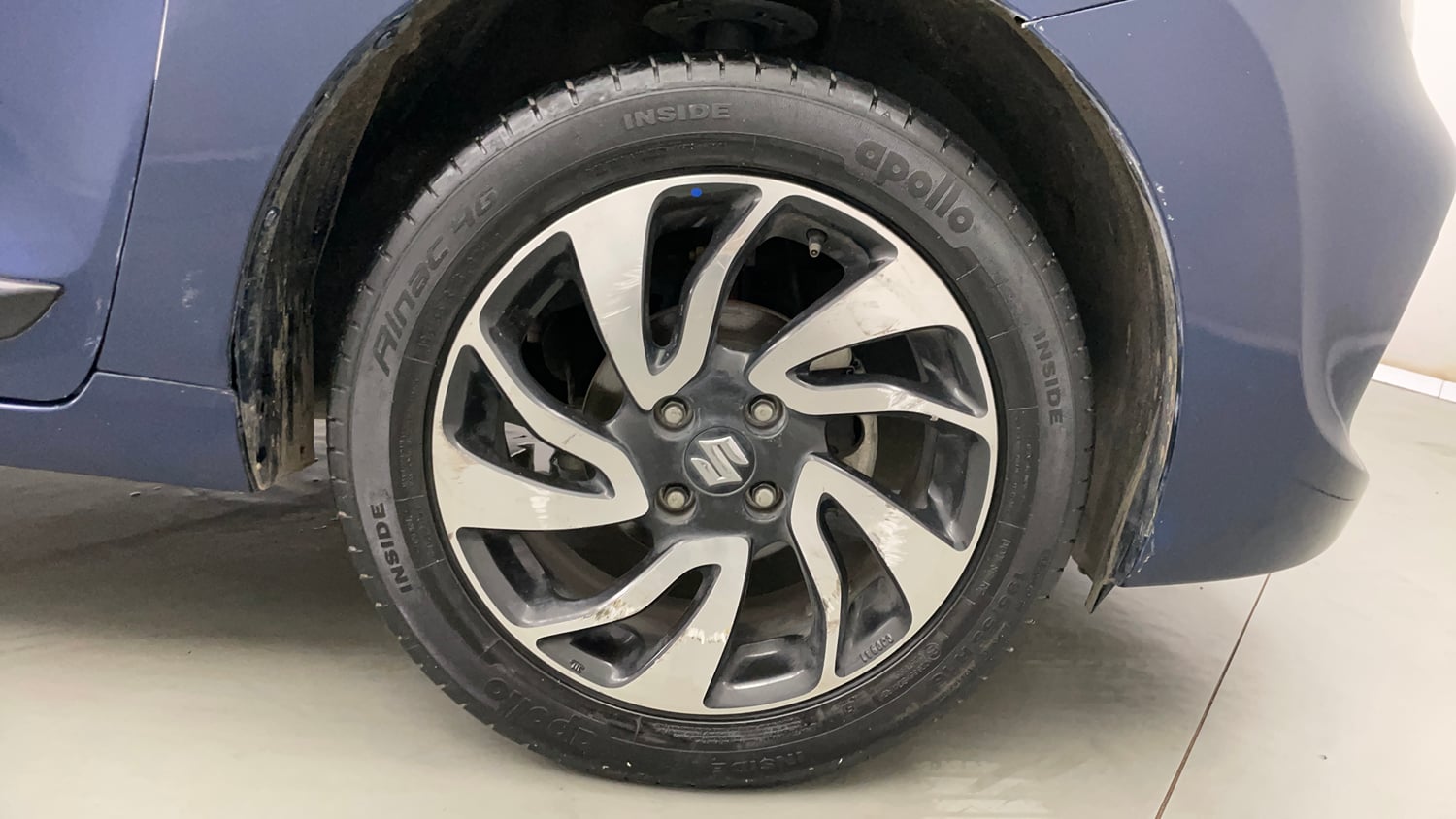 Used 2021 Maruti Suzuki Baleno Zeta Petrol Manual tyres RIGHT FRONT TYRE RIM VIEW