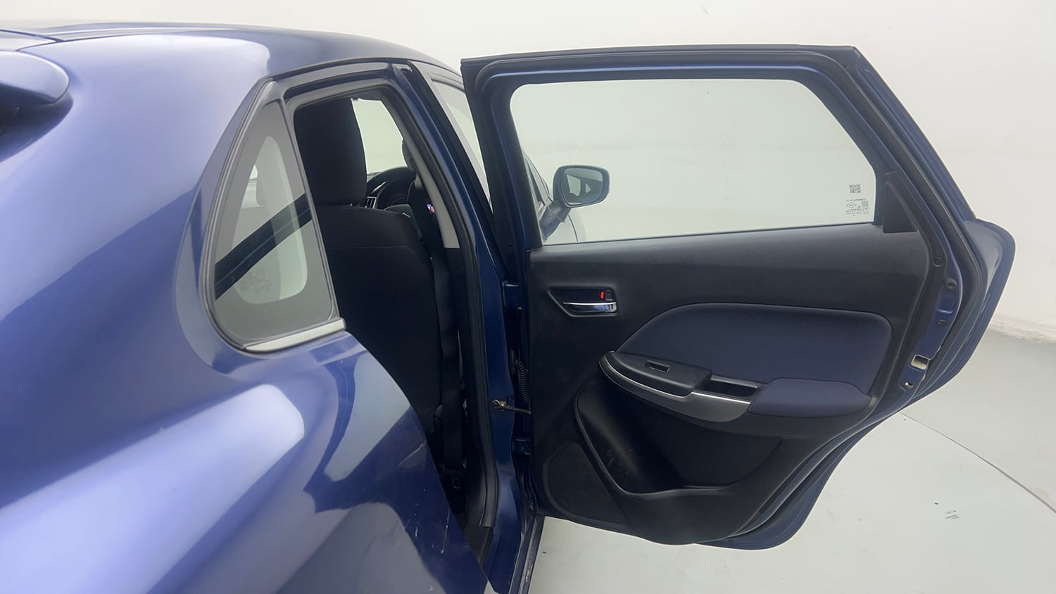 Used 2021 Maruti Suzuki Baleno Zeta Petrol Manual interior RIGHT REAR DOOR OPEN VIEW