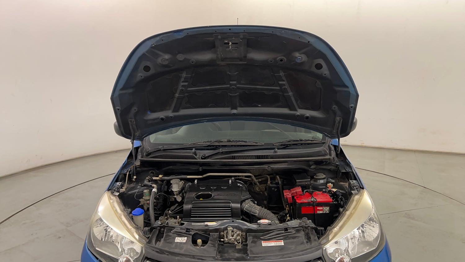 Used 2014 Maruti Suzuki Celerio VXi AMT Petrol Automatic engine ENGINE & BONNET OPEN FRONT VIEW