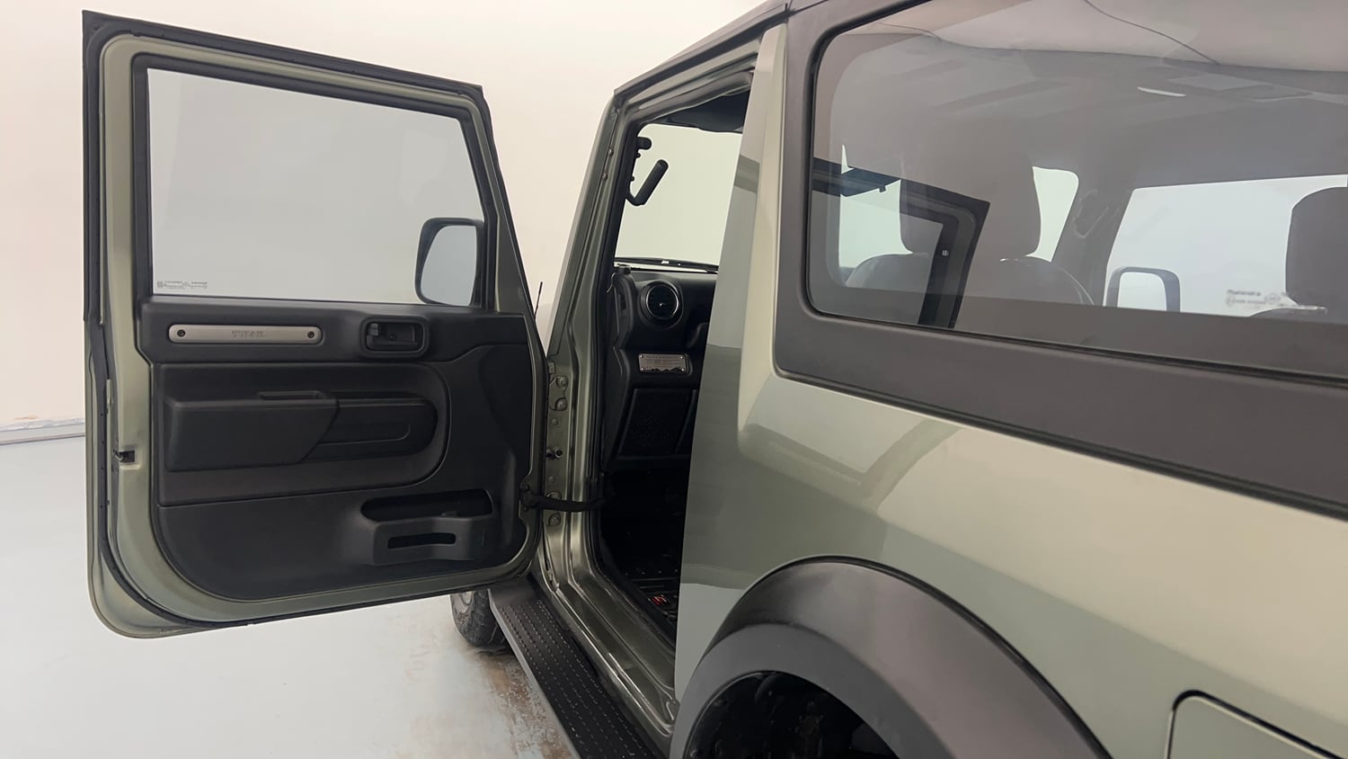 Used 2022 mahindra Thar LX Hard Top Diesel AT 4WD Diesel Automatic interior LEFT FRONT DOOR OPEN VIEW