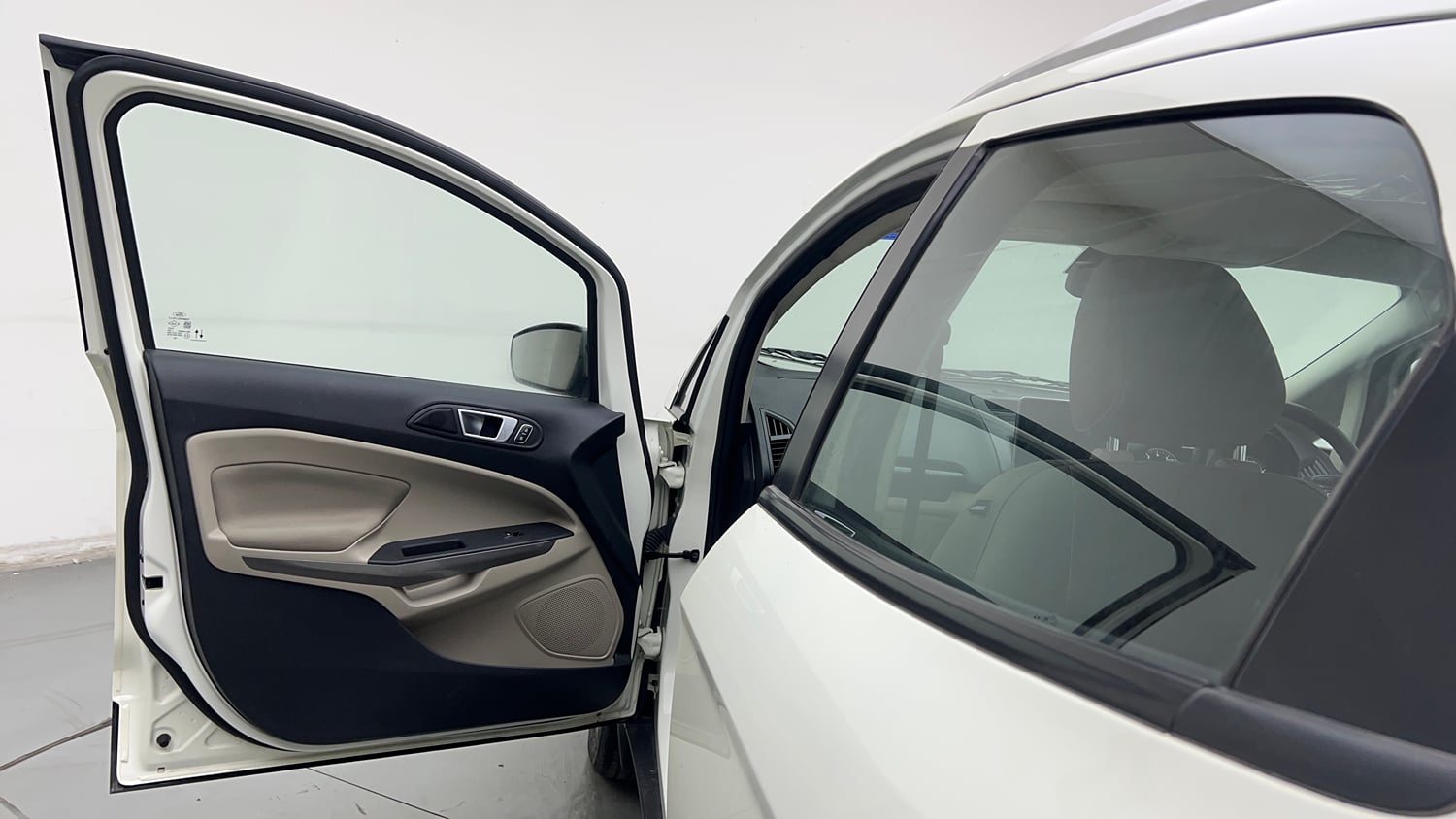 Used 2021 Ford EcoSport Titanium Plus 1.5L Ti-VCT AT Petrol Automatic interior LEFT FRONT DOOR OPEN VIEW
