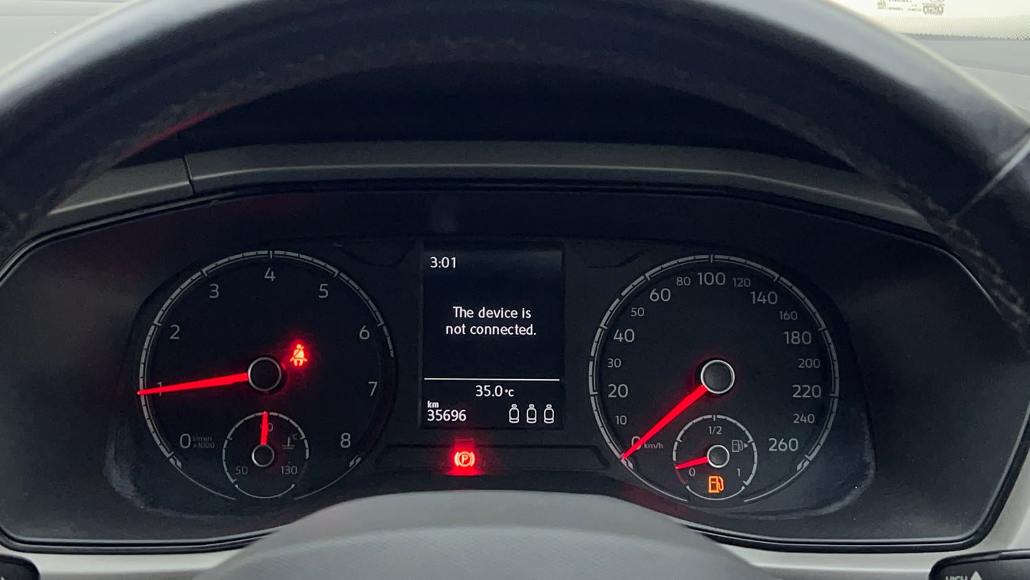 Used 2023 Volkswagen Taigun Highline 1.0 TSI MT Petrol Manual interior CLUSTERMETER VIEW