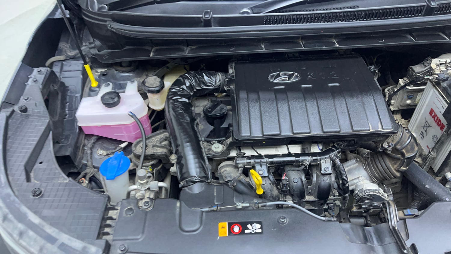 Used 2024 Hyundai Exter SX (O) 1.2 AMT Petrol Automatic engine ENGINE RIGHT SIDE VIEW