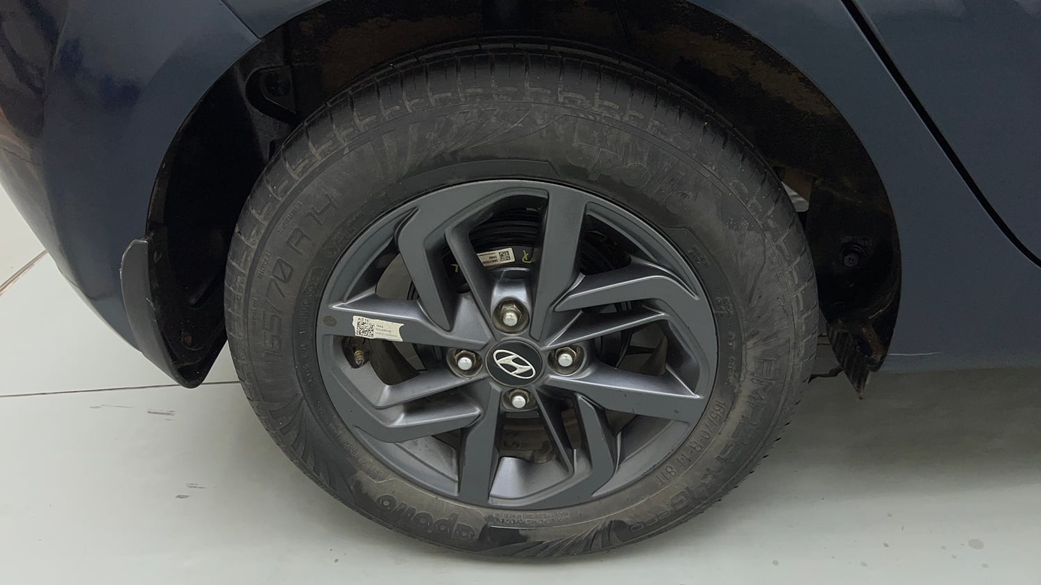 Used 2022 Hyundai Grand i10 Nios Sportz 1.2 Kappa VTVT CNG Cng Manual tyres RIGHT REAR TYRE RIM VIEW
