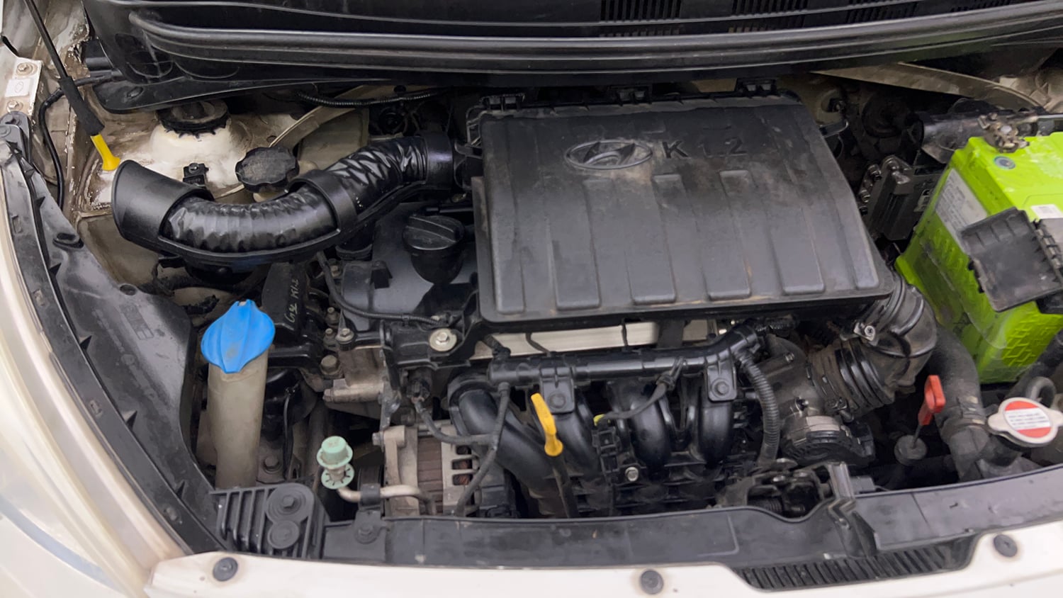 Used 2013 Hyundai Grand i10 Asta AT 1.2 Kappa VTVT Petrol Automatic engine ENGINE RIGHT SIDE VIEW