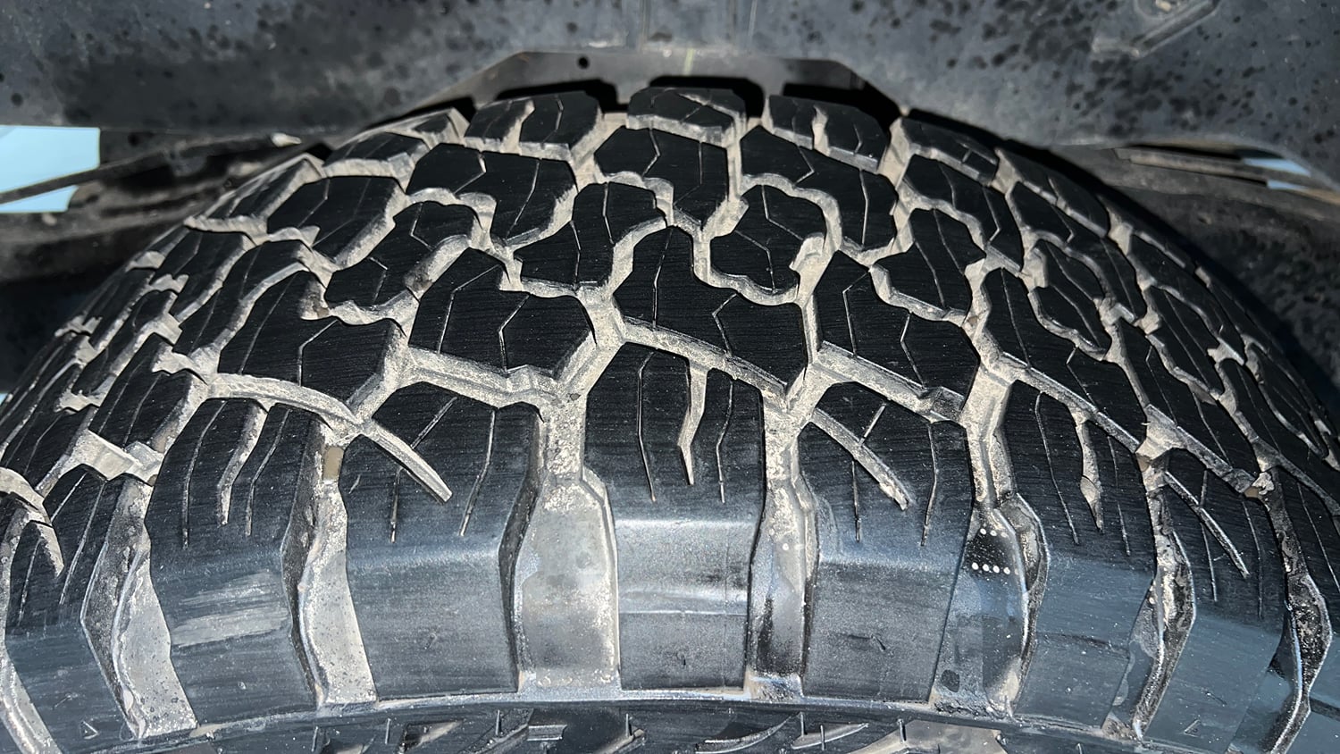 Used 2024 Mahindra Thar LX Hard Top Petrol AT RWD Petrol Automatic tyres RIGHT REAR TYRE TREAD VIEW