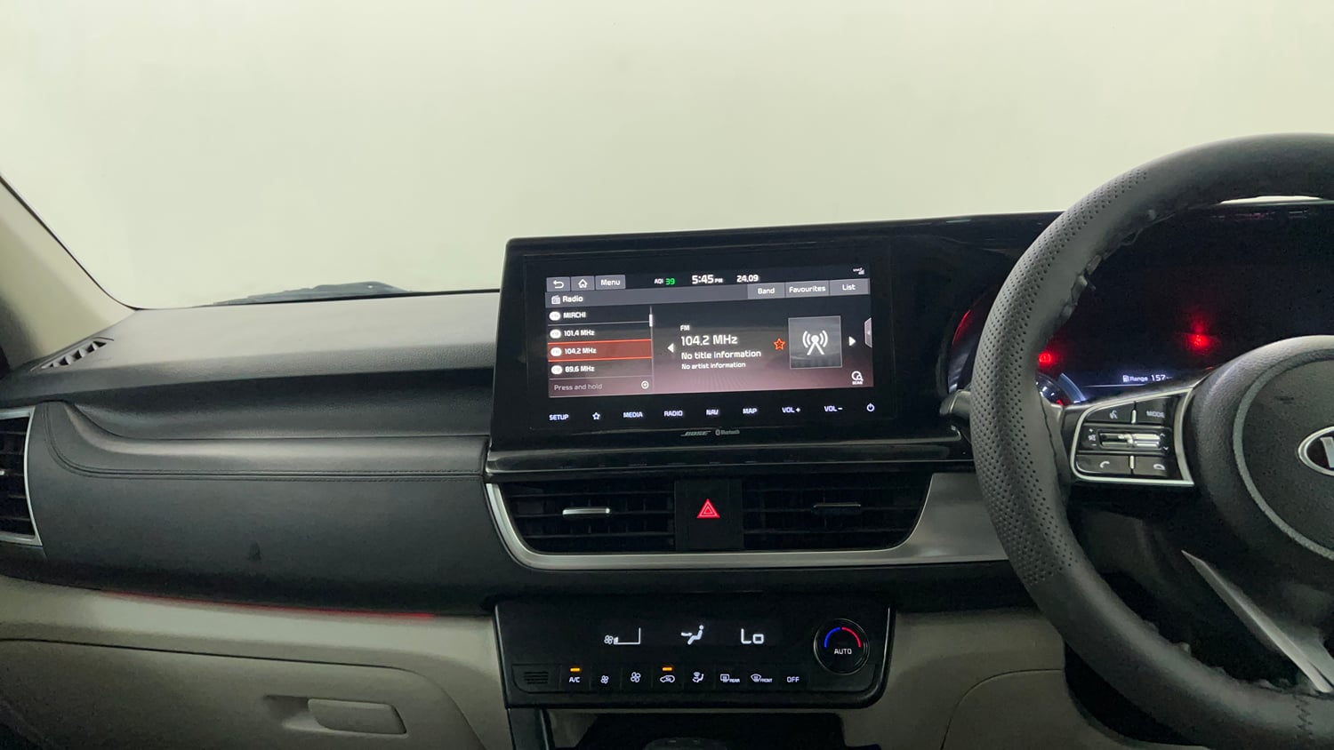 Used 2020 Kia Seltos GTX Plus AT 1.5 Diesel Diesel Automatic interior MUSIC SYSTEM & AC CONTROL VIEW