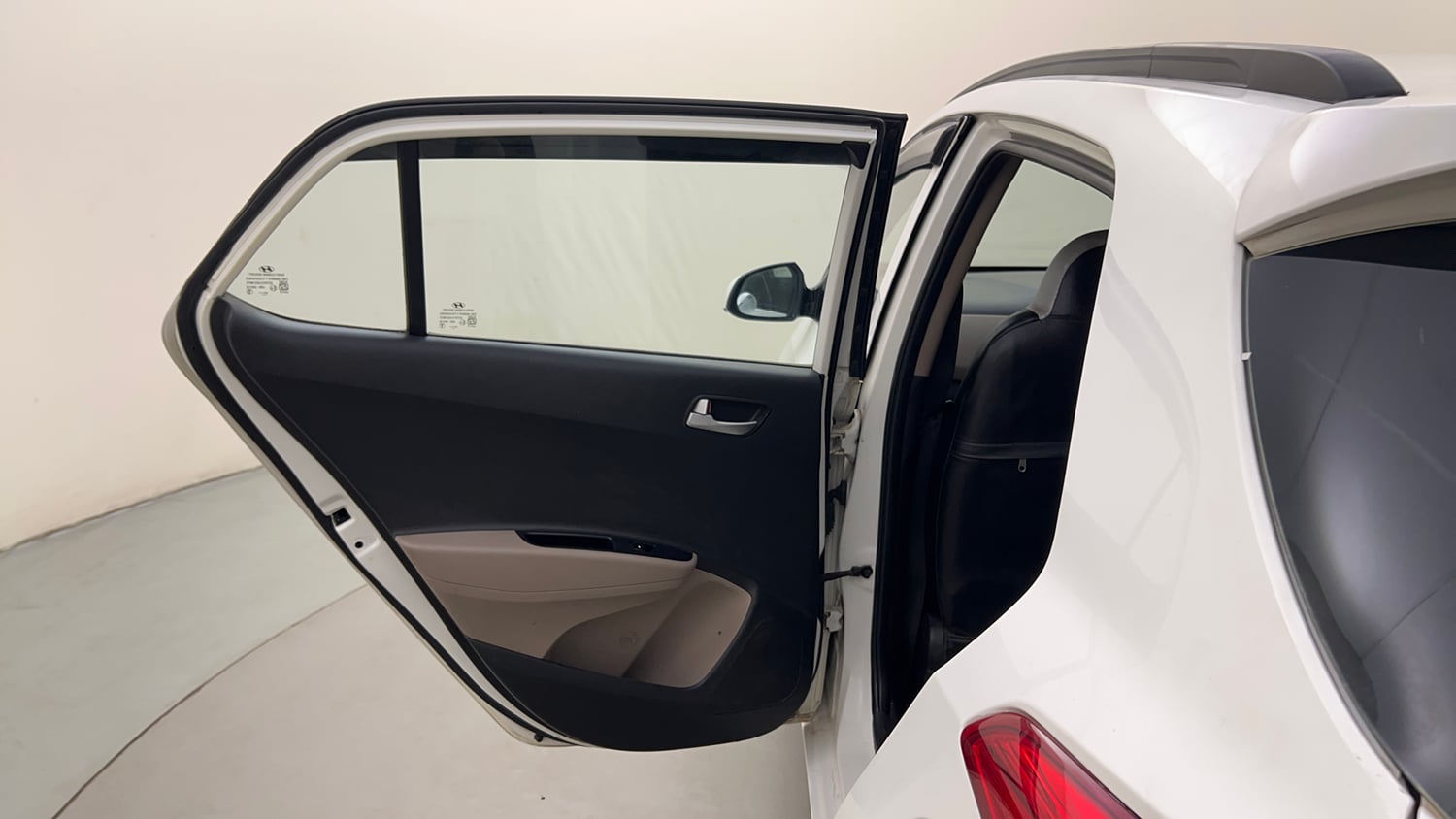 Used 2013 Hyundai Grand i10 Asta AT 1.2 Kappa VTVT Petrol Automatic interior LEFT REAR DOOR OPEN VIEW
