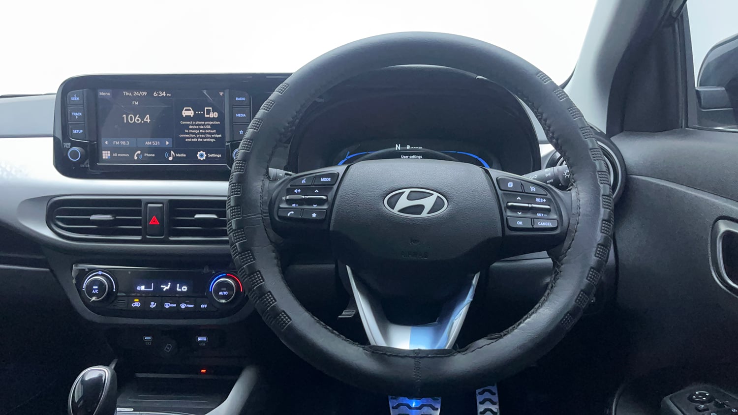 Used 2024 Hyundai Exter SX (O) 1.2 AMT Petrol Automatic interior STEERING VIEW