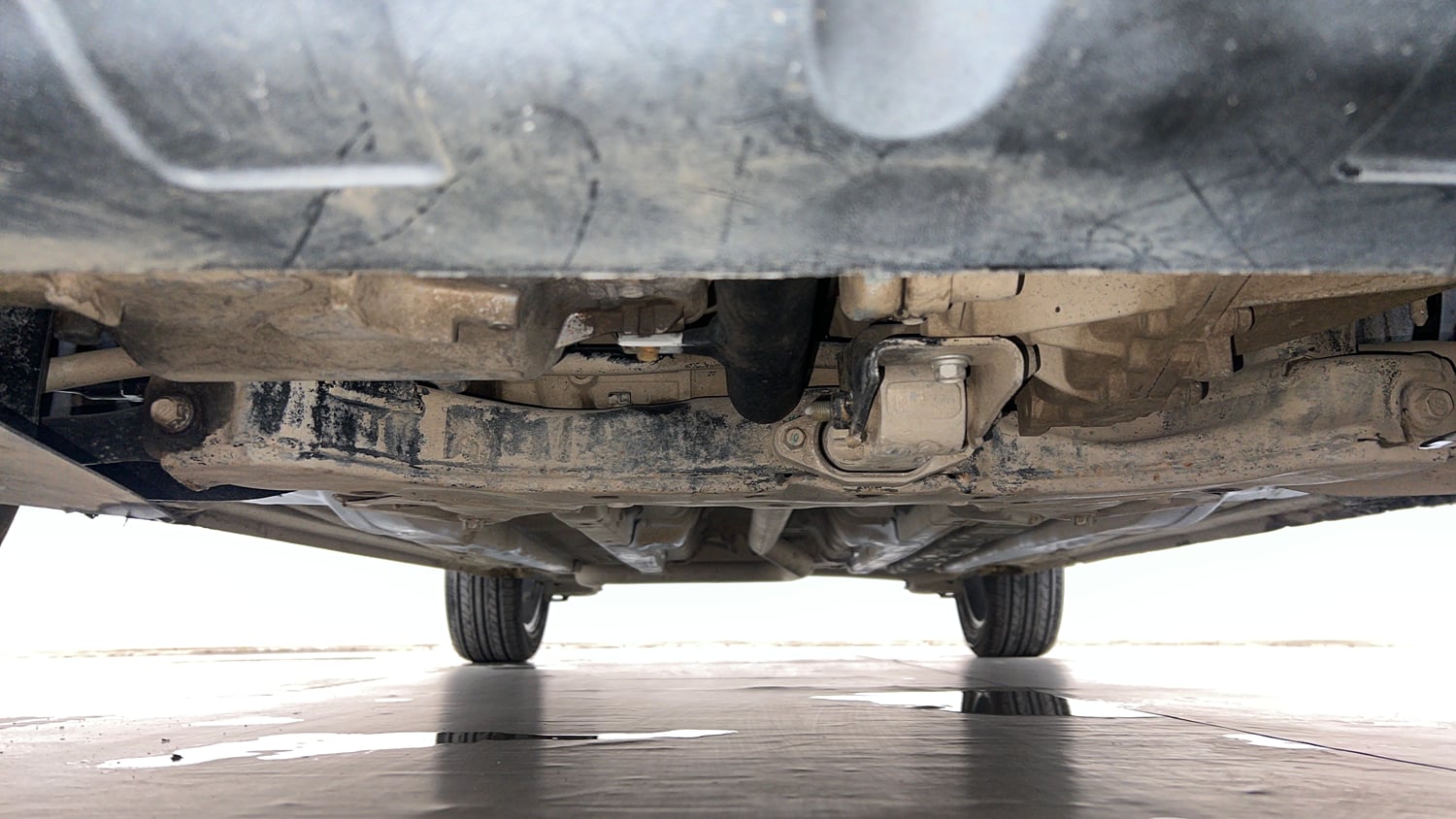 Used 2018 Hyundai Elite i20 Asta 1.4 CRDI (O) Diesel Manual extra FRONT LEFT UNDERBODY VIEW