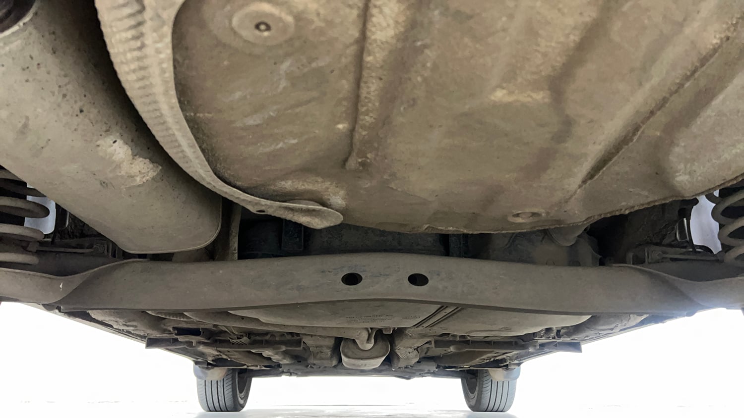 Used 2023 Volkswagen Taigun GT Plus 1.5 TSI DSG Petrol Automatic extra REAR UNDERBODY VIEW (TAKEN FROM REAR)