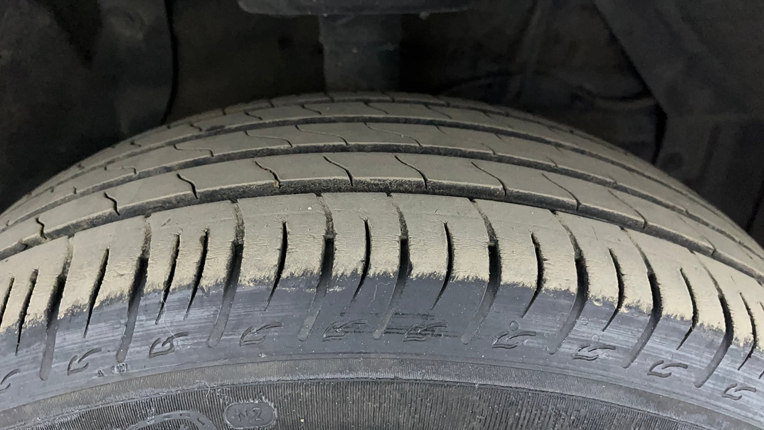 Used 2024 Maruti Suzuki Brezza ZXi Petrol Manual tyres RIGHT FRONT TYRE TREAD VIEW
