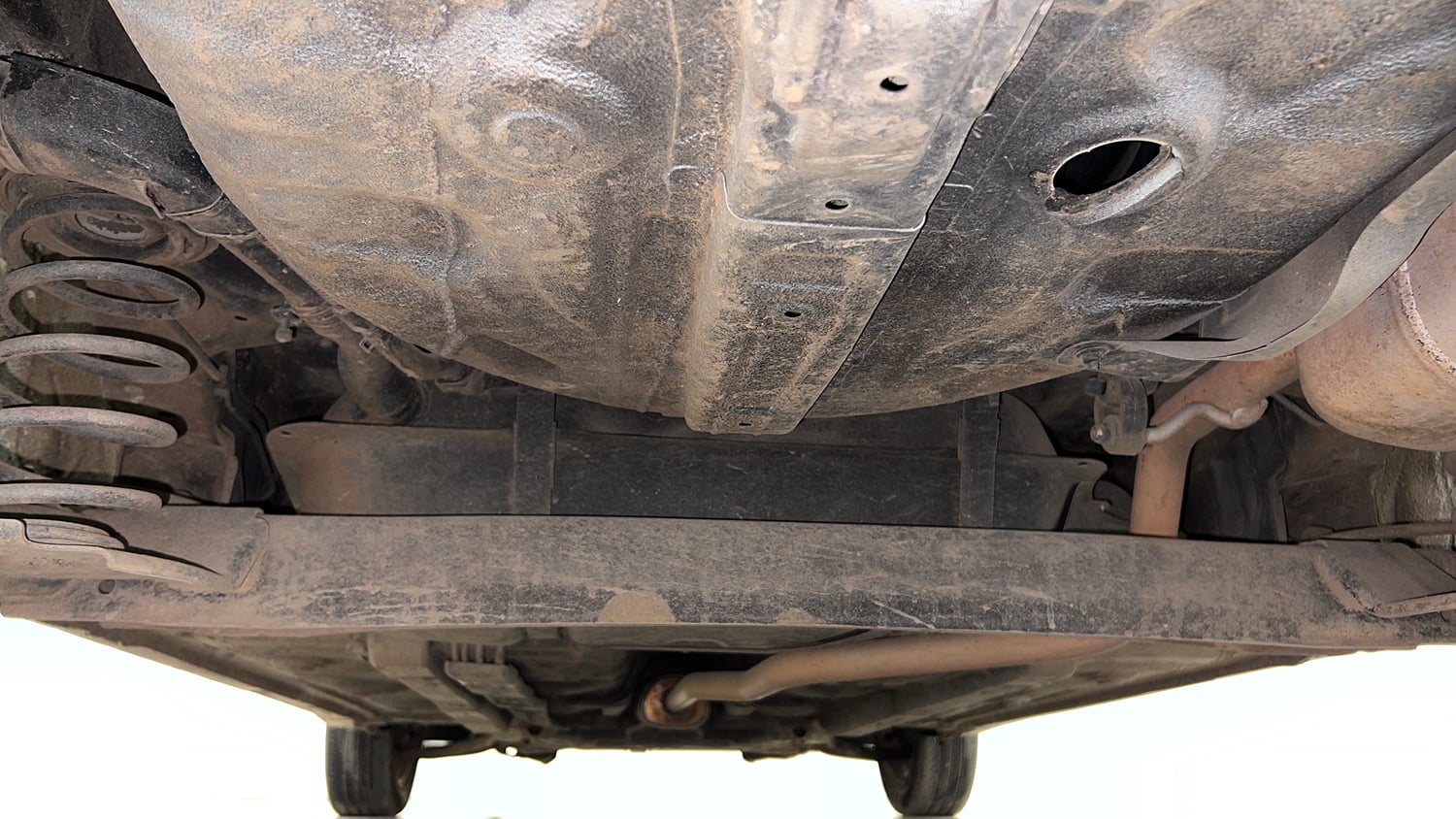 Used 2013 Hyundai Grand i10 Asta AT 1.2 Kappa VTVT Petrol Automatic extra REAR UNDERBODY VIEW (TAKEN FROM REAR)