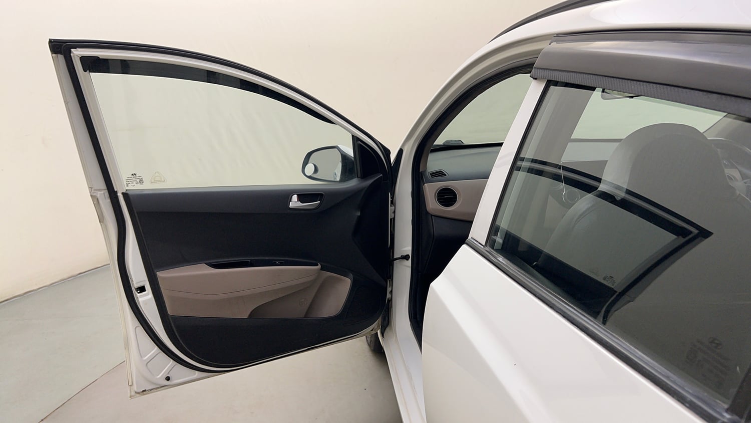 Used 2013 Hyundai Grand i10 Asta AT 1.2 Kappa VTVT Petrol Automatic interior LEFT FRONT DOOR OPEN VIEW