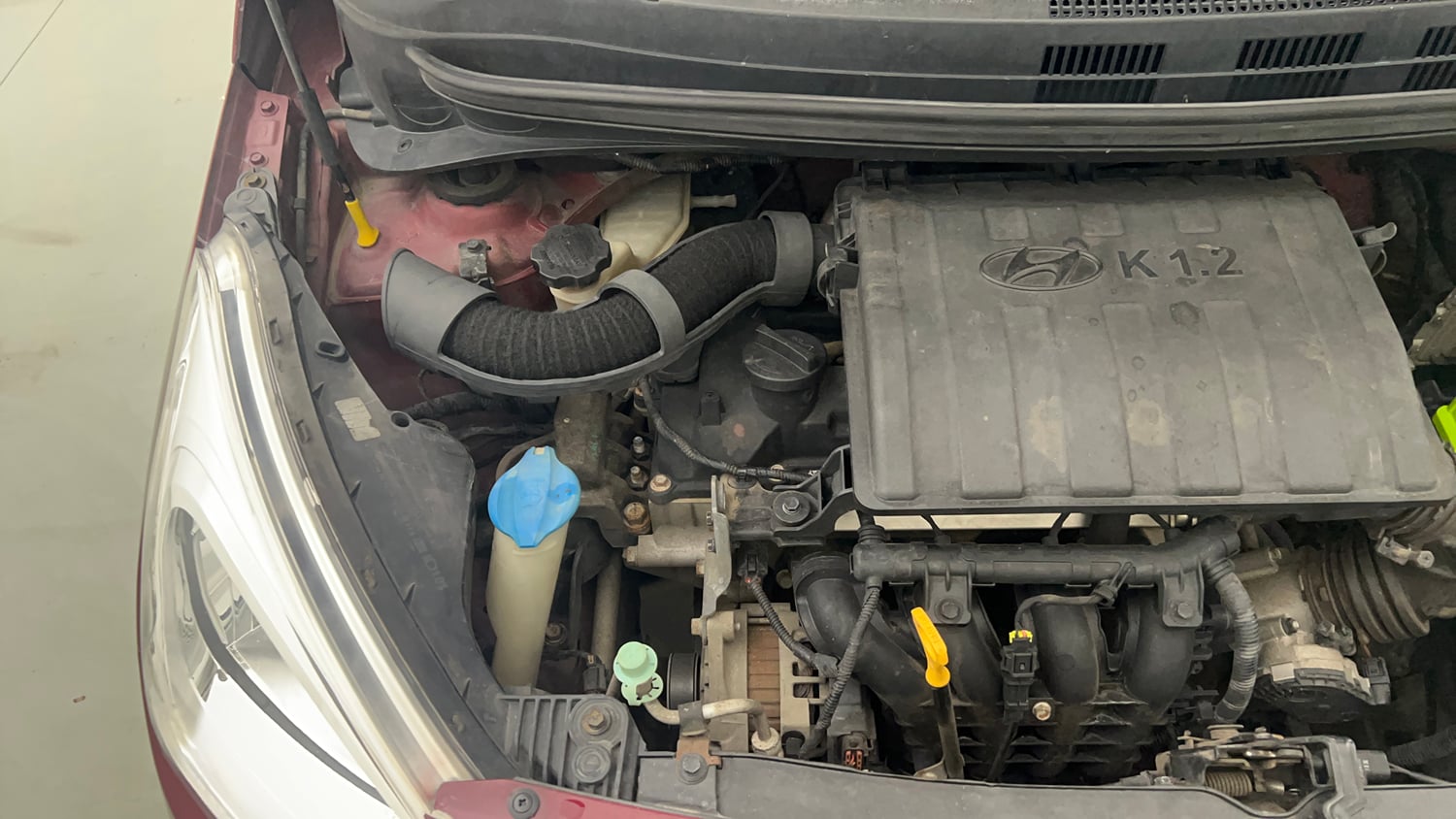 Used 2014 Hyundai Grand i10 Sportz 1.2 Kappa VTVT Petrol Manual engine ENGINE RIGHT SIDE VIEW