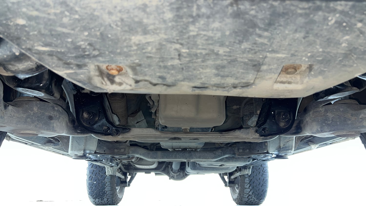 Used 2024 Mahindra Thar LX Hard Top Petrol AT RWD Petrol Automatic extra FRONT LEFT UNDERBODY VIEW