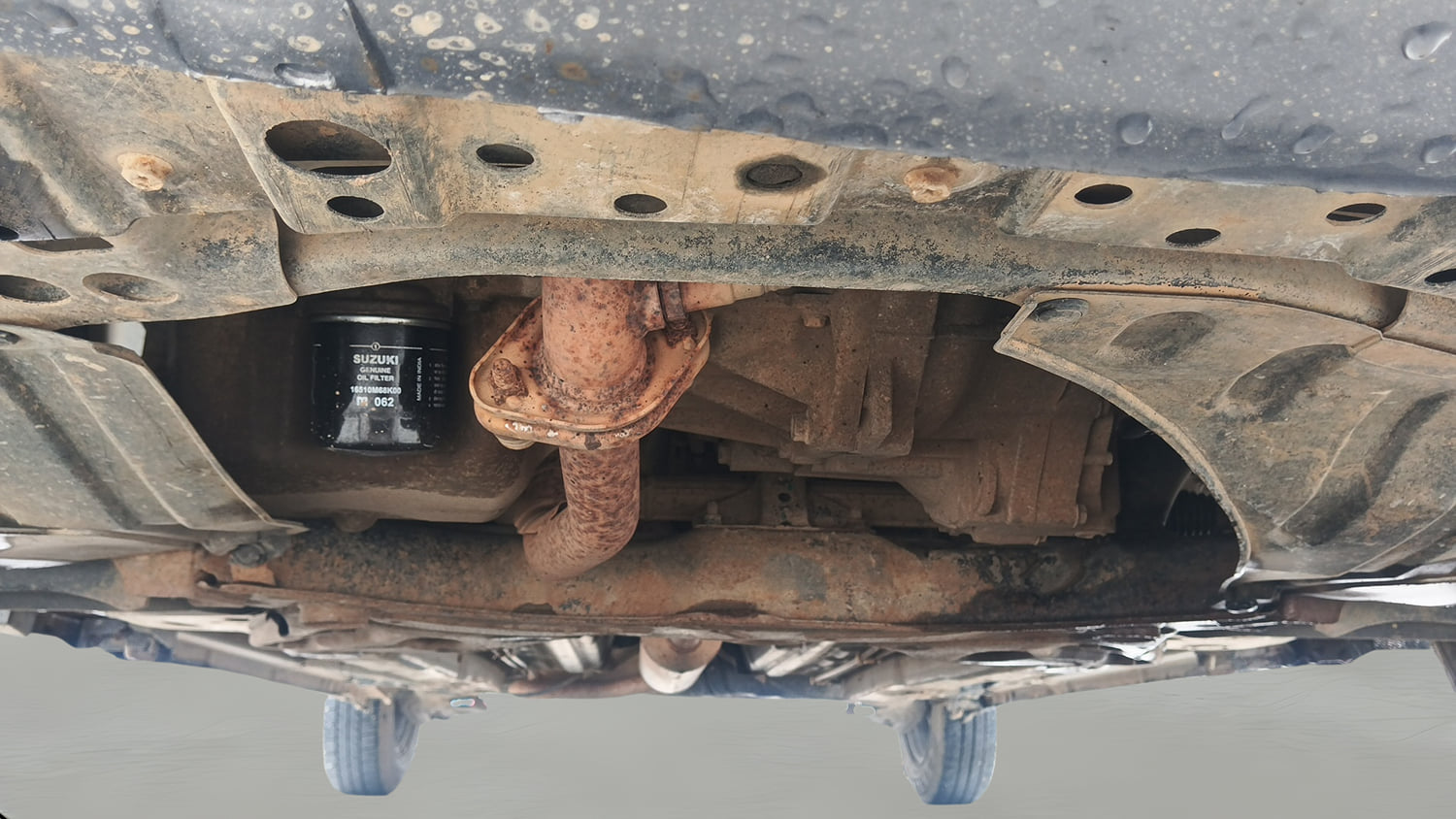 Used 2013 Maruti Suzuki Swift Dzire LXI Petrol Manual extra FRONT LEFT UNDERBODY VIEW