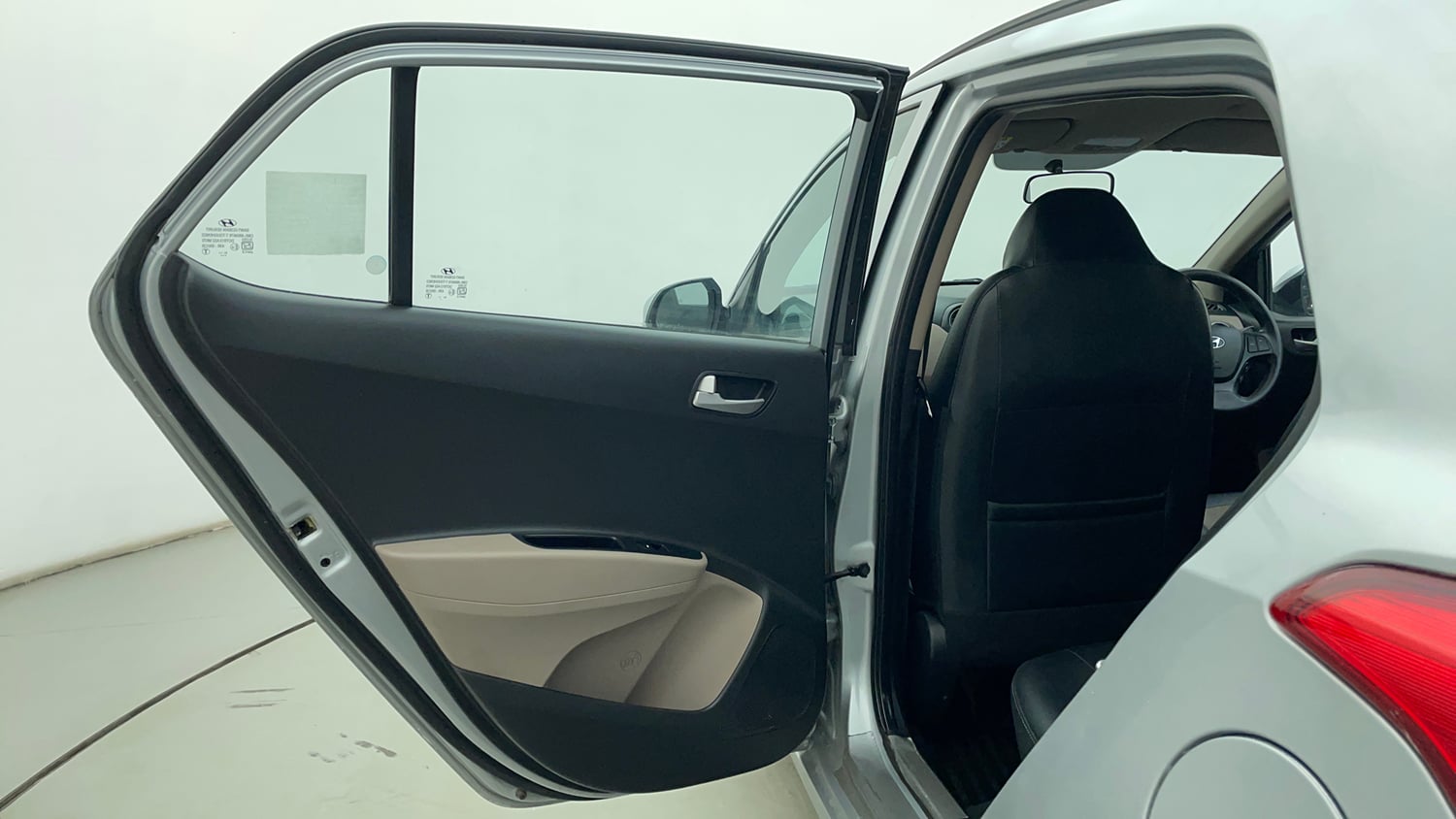 Used 2019 Hyundai Grand i10 Sportz AT 1.2 Kappa VTVT Petrol Automatic interior LEFT REAR DOOR OPEN VIEW