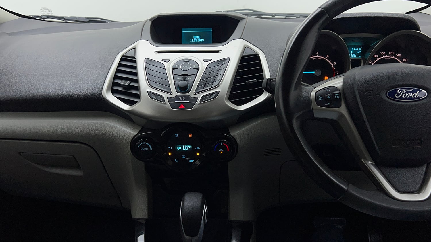 Used 2014 Ford EcoSport Titanium 1.5 Ti-VCT AT Petrol Automatic interior MUSIC SYSTEM & AC CONTROL VIEW