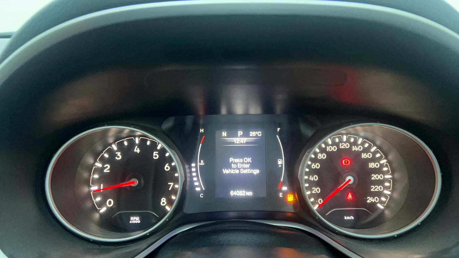 Used 2019 Jeep Compass Limited 1.4 Petrol AT Petrol Automatic interior CLUSTERMETER VIEW