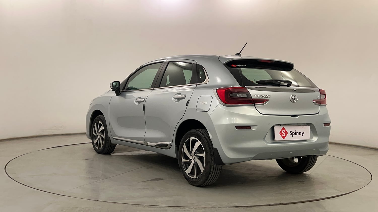 Used 2023 Toyota Glanza V AMT Petrol Automatic exterior LEFT REAR CORNER VIEW