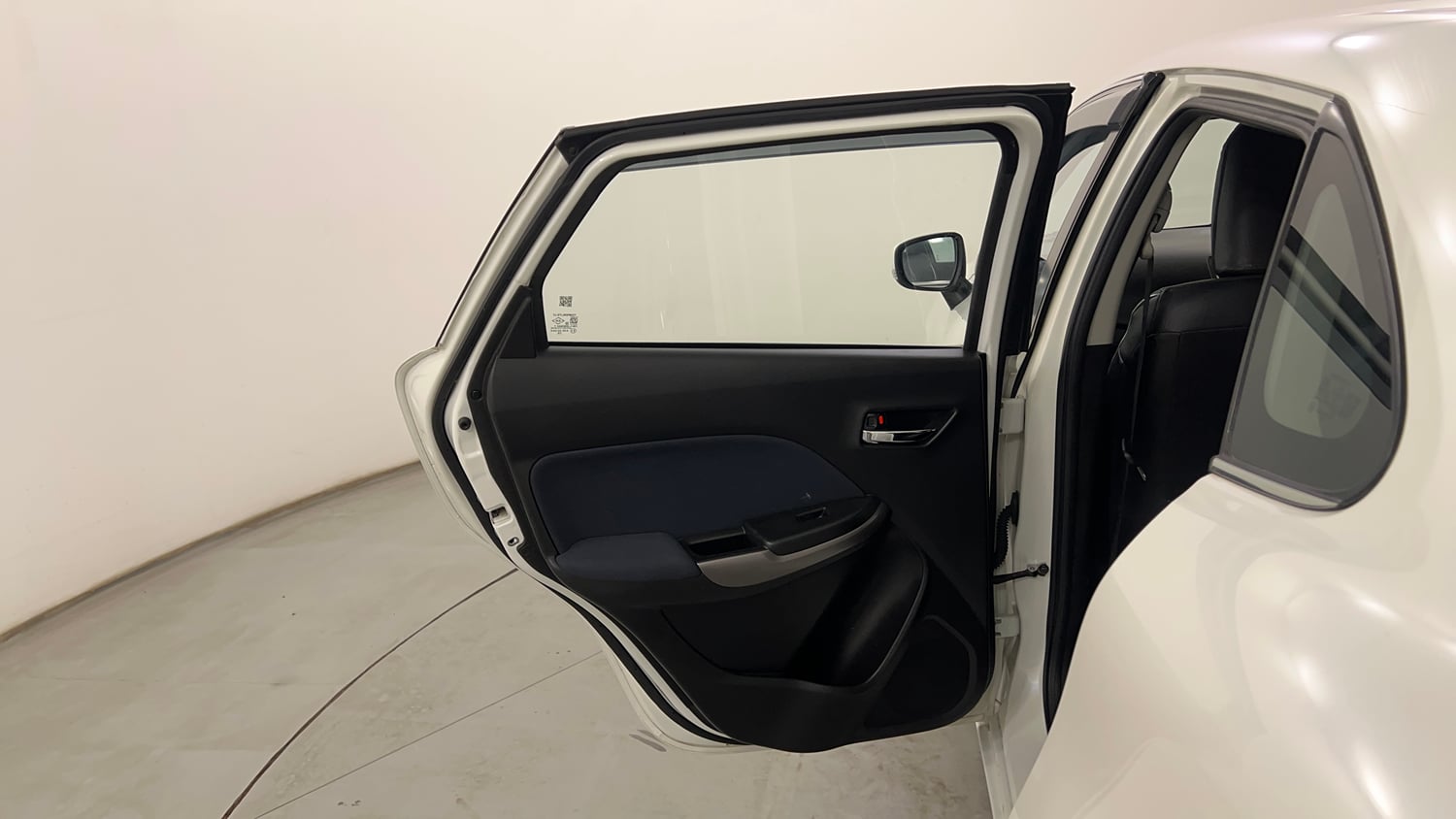 Used 2021 Toyota Glanza G Petrol Manual interior LEFT REAR DOOR OPEN VIEW