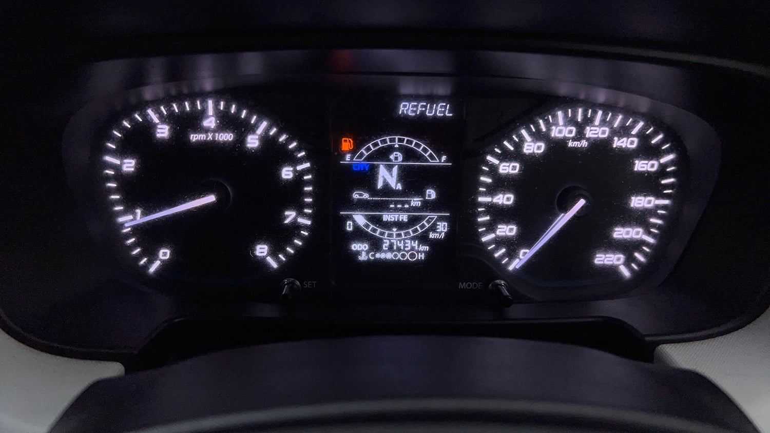 Used 2022 Tata Punch Accomplished AMT Petrol Automatic interior CLUSTERMETER VIEW