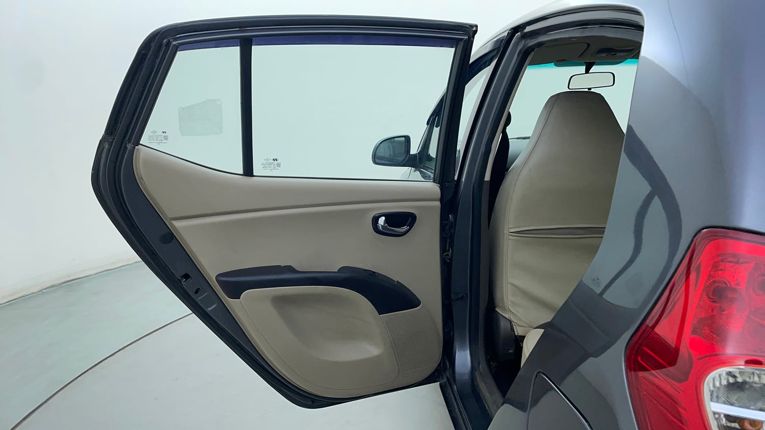Used 2012 Hyundai i10 Magna 1.1 iRDE2 Petrol Manual interior LEFT REAR DOOR OPEN VIEW