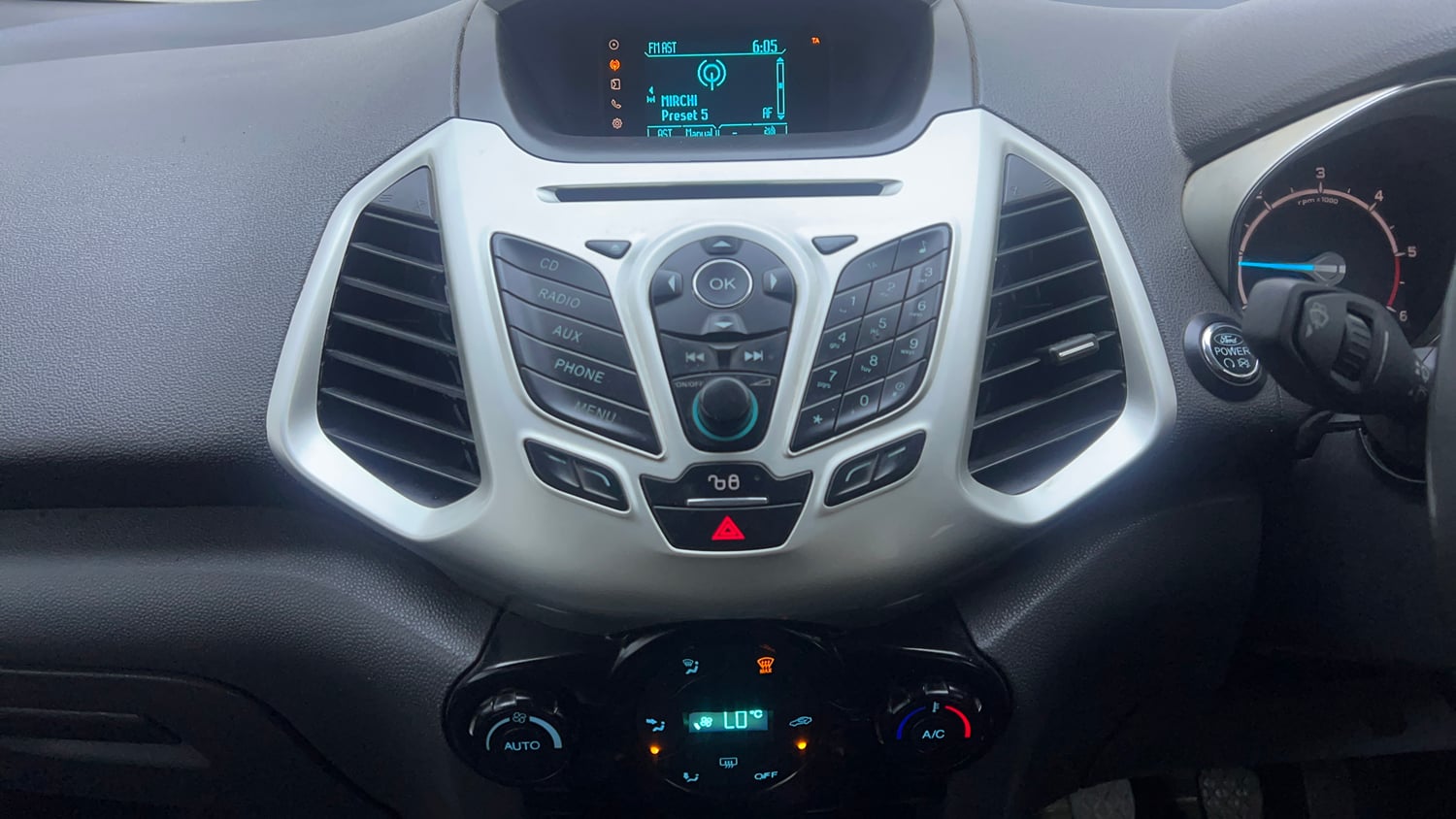Used 2016 Ford EcoSport Titanium+ 1.5L TDCi Diesel Manual interior MUSIC SYSTEM & AC CONTROL VIEW