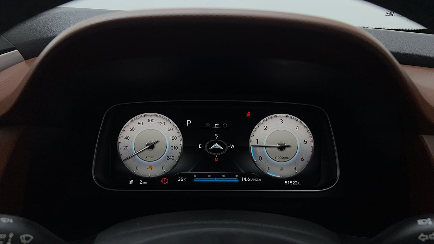 Used 2022 Hyundai Alcazar Platinum (O) 7 Seater 1.5 Diesel AT Diesel Automatic interior CLUSTERMETER VIEW