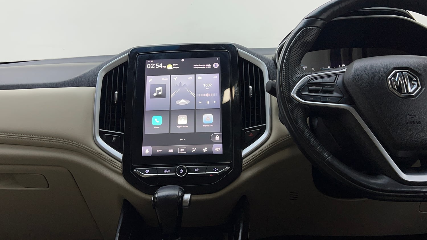 Used 2021 MG Motors Hector Sharp 1.5 Petrol CVT Petrol Automatic interior MUSIC SYSTEM & AC CONTROL VIEW