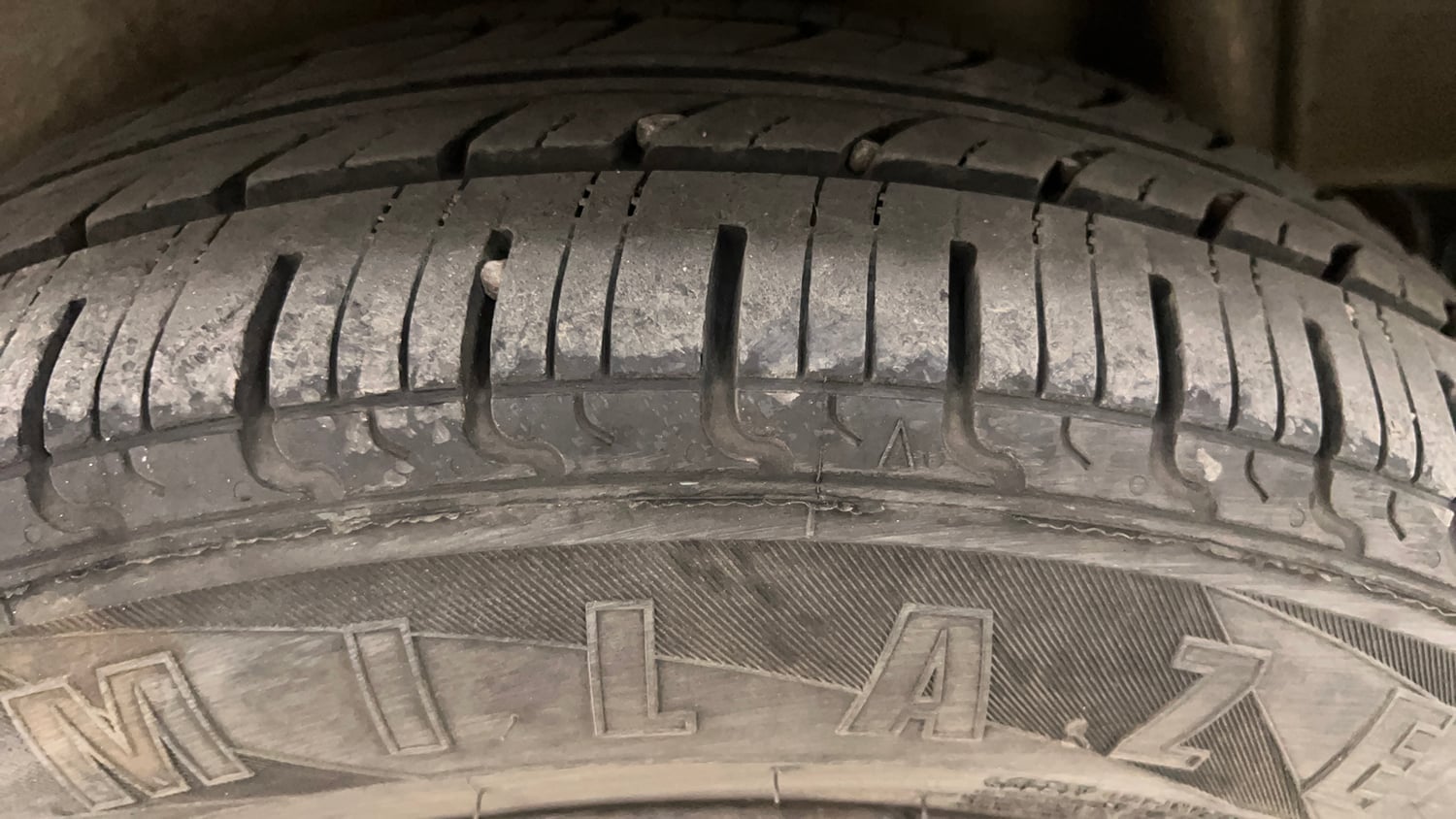 Used 2017 Maruti Suzuki Celerio VXI  CNG (Outside Fitted) Cng Manual tyres LEFT REAR TYRE TREAD VIEW