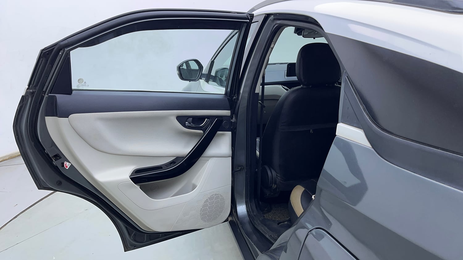 Used 2020 Tata Nexon XZA Plus (O) Dual Tone Petrol Automatic interior LEFT REAR DOOR OPEN VIEW