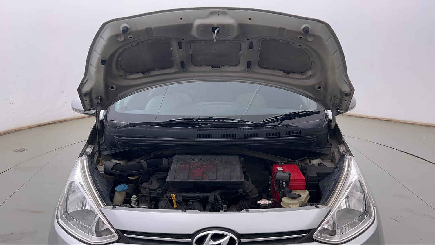 Used 2013 Hyundai Grand i10 Sportz 1.2 Kappa VTVT Petrol Manual engine ENGINE & BONNET OPEN FRONT VIEW
