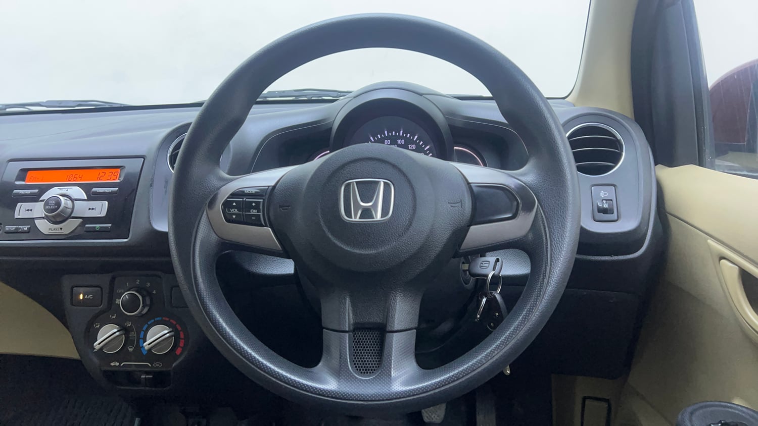 Used 2015 Honda Amaze 1.2 S i-VTEC Petrol Manual interior STEERING VIEW