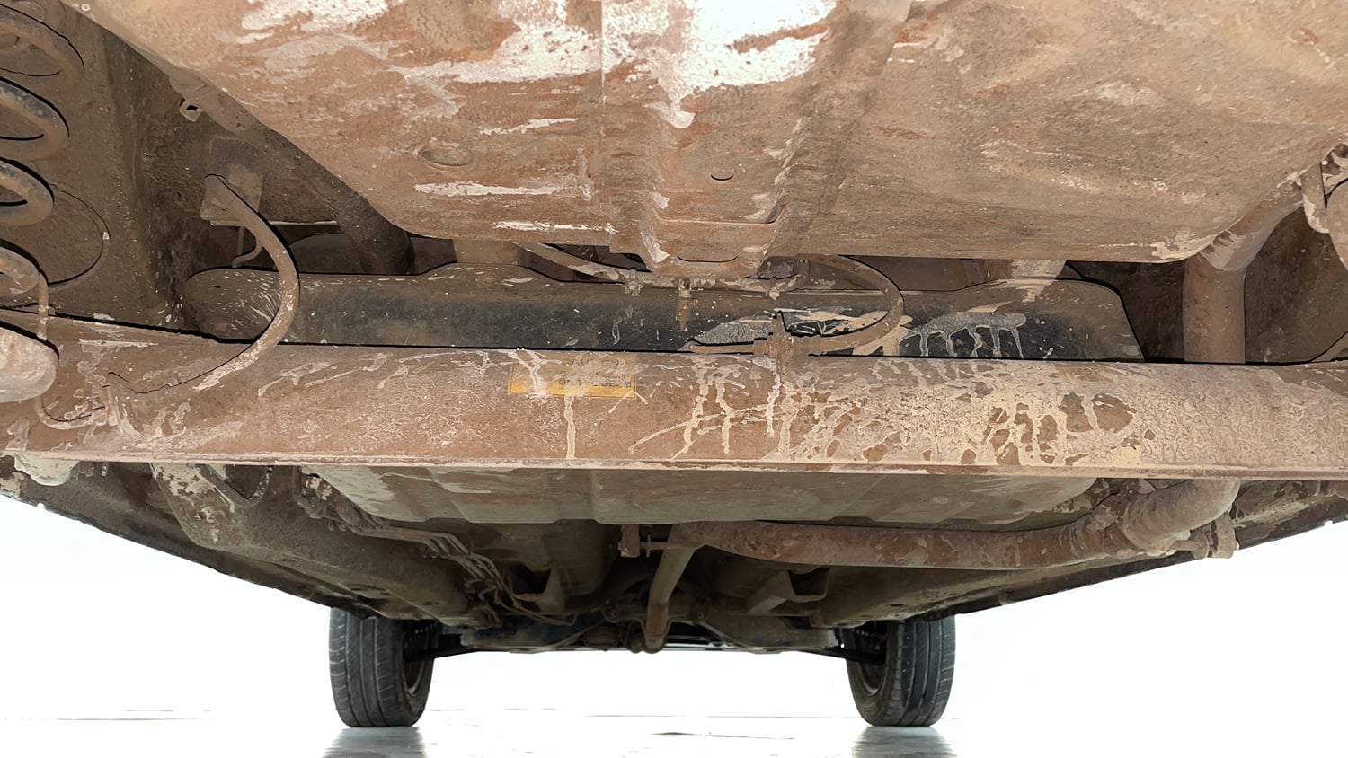 Used 2015 Tata Zest XM Petrol Petrol Manual extra REAR UNDERBODY VIEW (TAKEN FROM REAR)