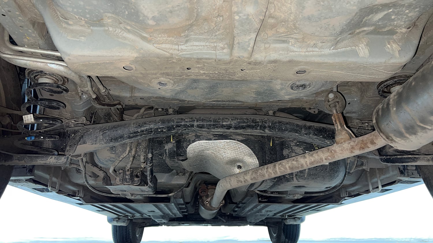 Used 2024 Toyota Urban Cruiser Hyryder V AT NeoDrive Petrol Automatic extra REAR UNDERBODY VIEW (TAKEN FROM REAR)