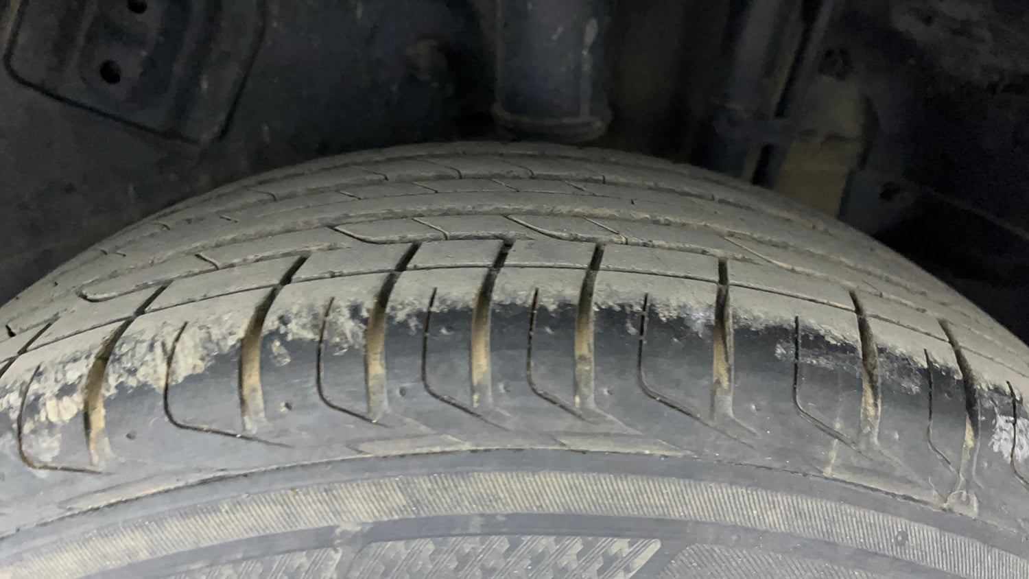 Used 2022 Tata Nexon XZ Plus (Premium) Petrol Manual tyres LEFT REAR TYRE TREAD VIEW