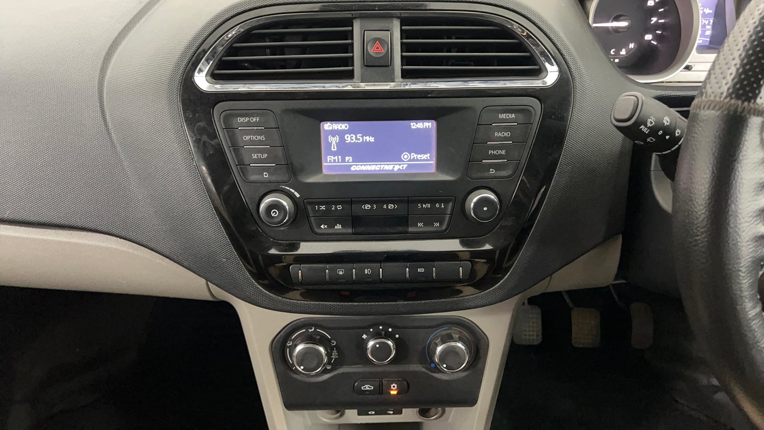 Used 2017 Tata Tiago Revotron XZ Petrol Manual interior MUSIC SYSTEM & AC CONTROL VIEW