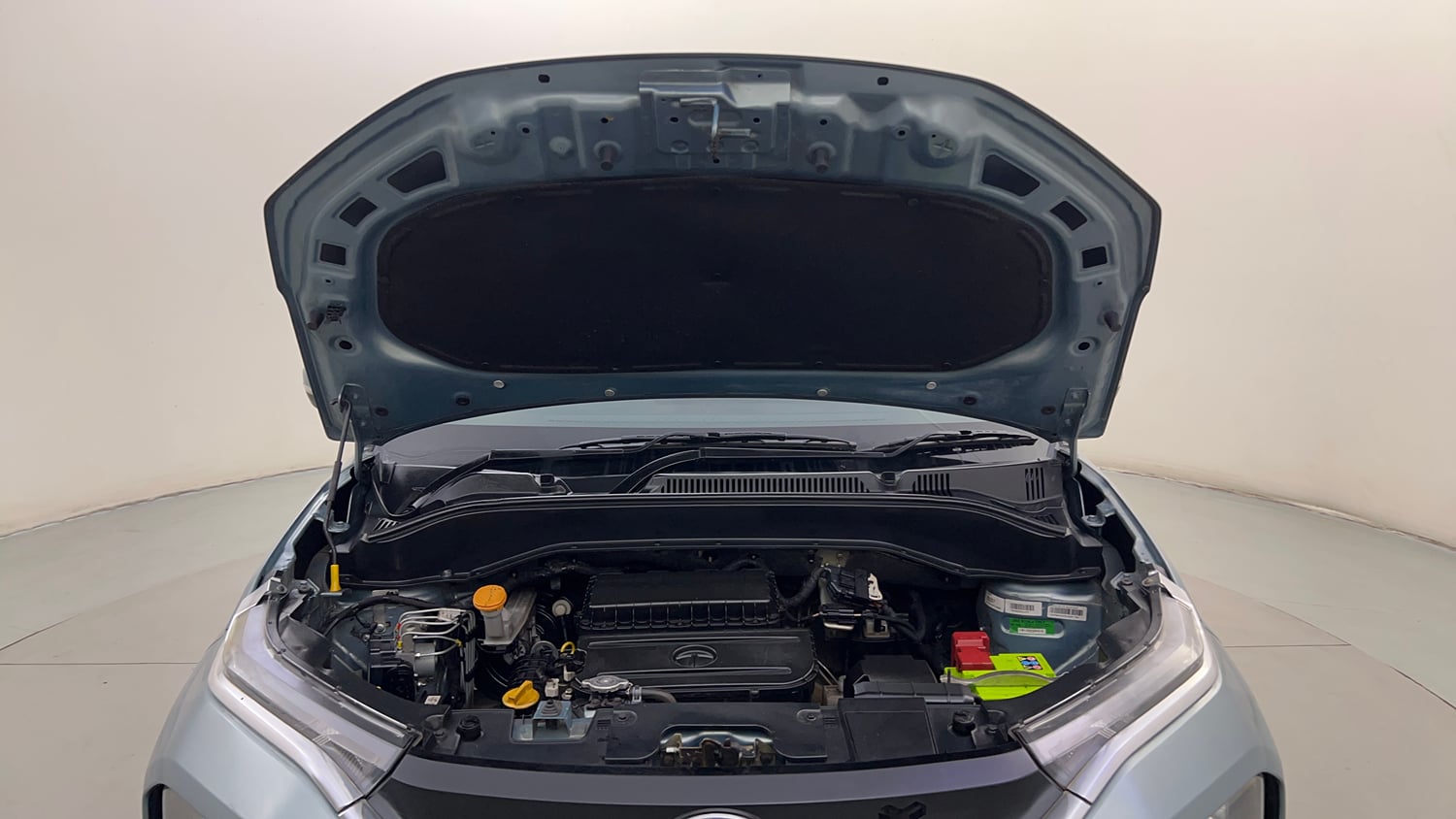 Used 2022 Tata Punch Accomplished AMT Petrol Automatic engine ENGINE & BONNET OPEN FRONT VIEW