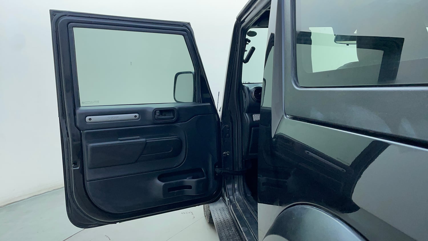 Used 2022 mahindra Thar LX Hard Top Petrol AT 4WD Petrol Automatic interior LEFT FRONT DOOR OPEN VIEW